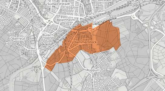 Mietspiegelkarte Karlsruhe Weiherfeld Dammerstock
